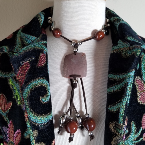 Susan Graver Black Floral Embroidered Jacket - Picture 6 of 8